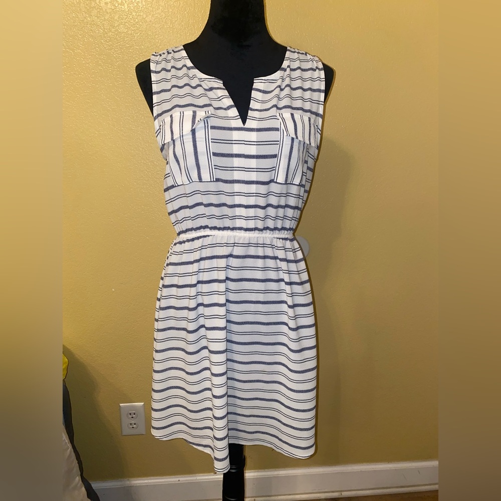 Strip dress. Medium. Brand:mine.